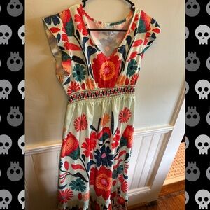Vibrant Floral Maxi Dress